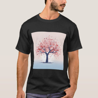 Pastel Symphony Captivating Cherry Blossom Paintin Tシャツ