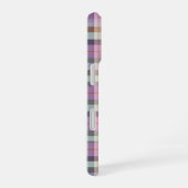 Pastel Tartan Plaid Pattern Design iPhone 16ケース (右側面)
