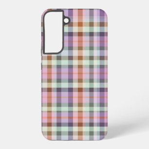 Pastel Tartan Plaid Pattern Design Samsung Galaxy S22+ケース