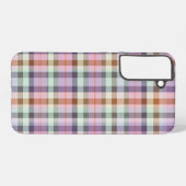Pastel Tartan Plaid Pattern Design Samsung Galaxyケース (裏面横)