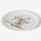 Pastel Teddy Bear Birthday  ペーパープレート (アングル)