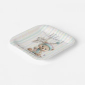 Pastel Teddy Bear Birthday  ペーパープレート (傾斜あり)