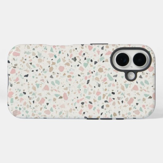 Pastel Terrazzo Speckle Pattern Case Case-Mate iPhoneケース (裏面 (横))