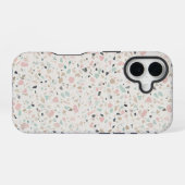 Pastel Terrazzo Speckle Pattern Case iPhone 16ケース (裏面横)