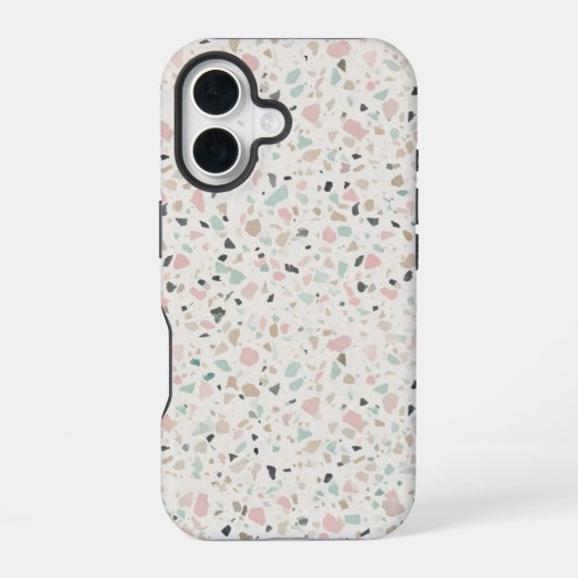 Pastel Terrazzo Speckle Pattern Case iPhone 16ケース (裏面)