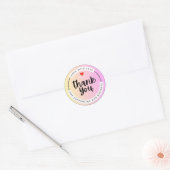 Pastel Thank You Business Sticker  ラウンドシール (封筒)