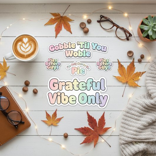 Pastel Thanksgiving Holiday Sticker Pack シール
