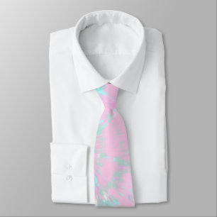 Pastel Tie Dye Pattern Pink Aqua Mint Green ネクタイ