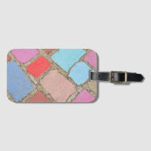 Pastel tiles ラゲッジタグ (正面横)