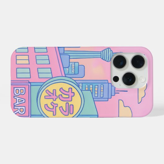Pastel Tokyo Dreams 🌸🏙️ iPhoneケース (裏面横)