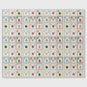 Pastel Tree Grid for Christmas Cheer ラッピングペーパー (フラット)