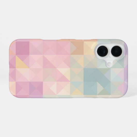 Pastel Triangle Geometric Pattern Phone Case iPhone 16ケース (裏面横)