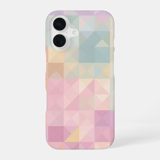 Pastel Triangle Geometric Pattern Phone Case iPhone 16ケース (裏面)