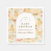 Pastel Tropical Animals スタンダードカクテルナプキン (正面)