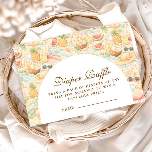 Pastel Tropical Animals Diapper Raffle エンクロージャーカード