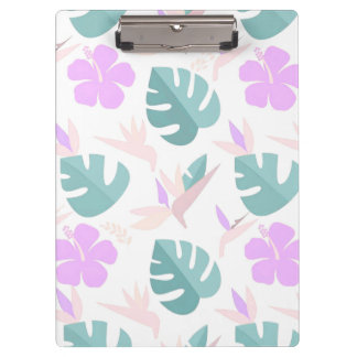 Pastel Tropical Floral Pattern クリップボード
