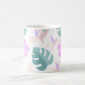 Pastel Tropical Floral Pattern コーヒーマグカップ (中央)