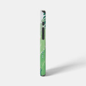 Pastel Tropical Leaves and Flowers iPhoneケース (左側面)