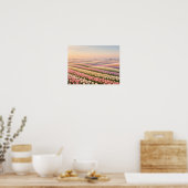 Pastel Tulip Fields Poster - Spring Flower ポスター (キッチン)