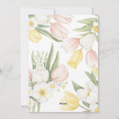 Pastel Tulips & Daffodils Happy Easter Photo Card シーズンカード (裏面)
