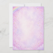 Pastel Unicorn Birthday Invitation Editable 招待状 (裏面)