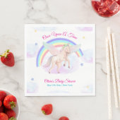 Pastel Unicorn Star Rainbow Fairytale Baby Shower スタンダードランチョンナプキン (インサイチュ)