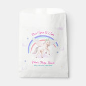 Pastel Unicorn Star Rainbow Fairytale Baby Shower  フェイバーバッグ (正面)