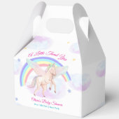 Pastel Unicorn Star Rainbow Fairytale Baby Shower  フェイバーボックス (裏面)