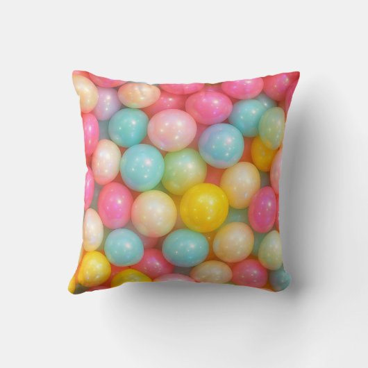 Pastel Unicorn Throw Pillow | Magical Rainbow Home クッション (裏面)