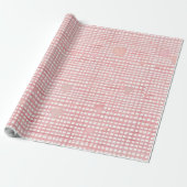 Pastel Valentine Gingham Wrapping Paper ラッピングペーパー (アンロールド)