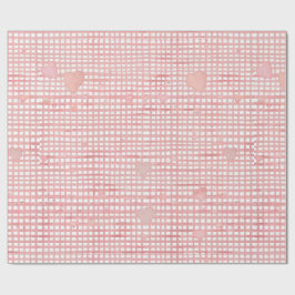 Pastel Valentine Gingham Wrapping Paper ラッピングペーパー