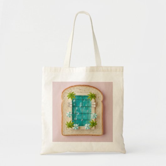 Pastel Vaporwave Pool Toast トートバッグ (正面)