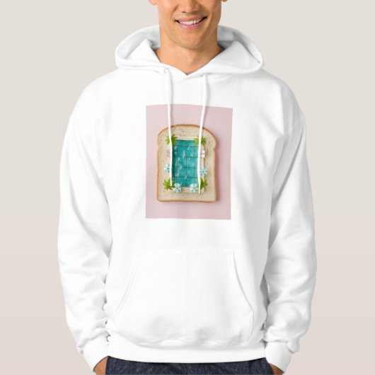 Pastel Vaporwave Pool Toast パーカ (正面)