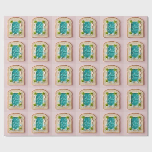 Pastel Vaporwave Pool Toast ラッピングペーパー (フラット)