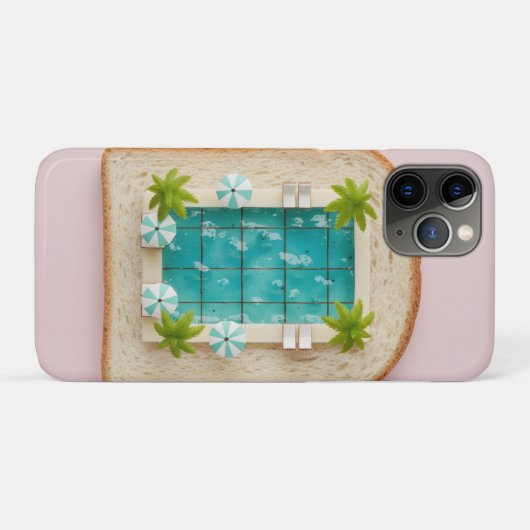 Pastel Vaporwave Pool Toast Case-Mate iPhoneケース (裏面(横))