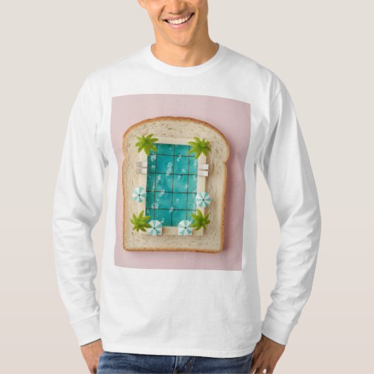 Pastel Vaporwave Pool Toast Tシャツ (正面)
