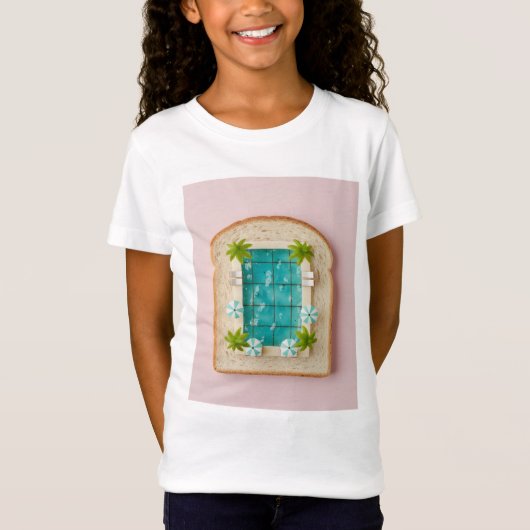 Pastel Vaporwave Pool Toast Tシャツ (正面)