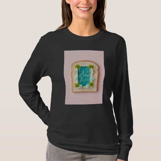 Pastel Vaporwave Pool Toast Tシャツ (正面)