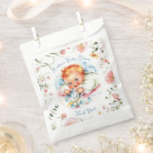 Pastel Vintage Baby Girl Baby Shower フェイバーバッグ (クリップ留めされた状態)