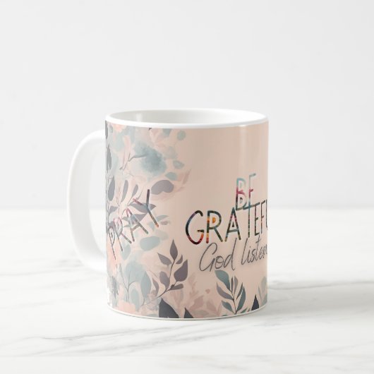 Pastel Vintage Blessings Mug コーヒーマグカップ (正面左)