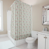 Pastel Vintage Curtain Elegant Damask Bathroom シャワーカーテン (インサイチュ)