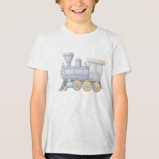 Pastel Vintage Steam Train Locomotive Illustration トライブレンドTシャツ