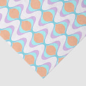 Pastel Violet Orange Aqua Blue Ogee White Waves 薄葉紙 (詳細)