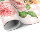 Pastel watercolor background Botanical Birthday ラッピングペーパー (ロールコーナー)