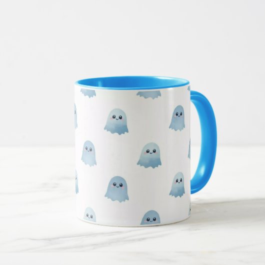 Pastel Watercolor Boo Ghost Combo Mug マグカップ (正面右)