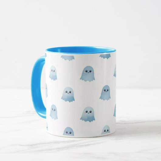 Pastel Watercolor Boo Ghost Combo Mug マグカップ (正面左)