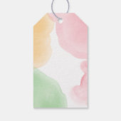 Pastel Watercolor Chick And Willow Wreath Easter ギフトタグ (裏面)