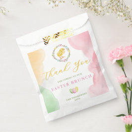 Pastel Watercolor Chick Easter Brunch Thank You フェイバーバッグ