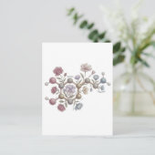 Pastel Watercolor Dopamine Molecule Neurodivregent ポストカード (スタンド正面)