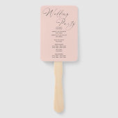 Pastel Watercolor Floral Abstract Shapes Wedding ハンドファン (裏面)